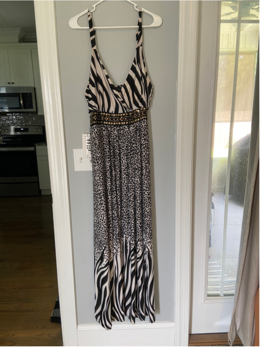 Animal print maxi dress by pretty pink, size 2X - Picture 2 of 6